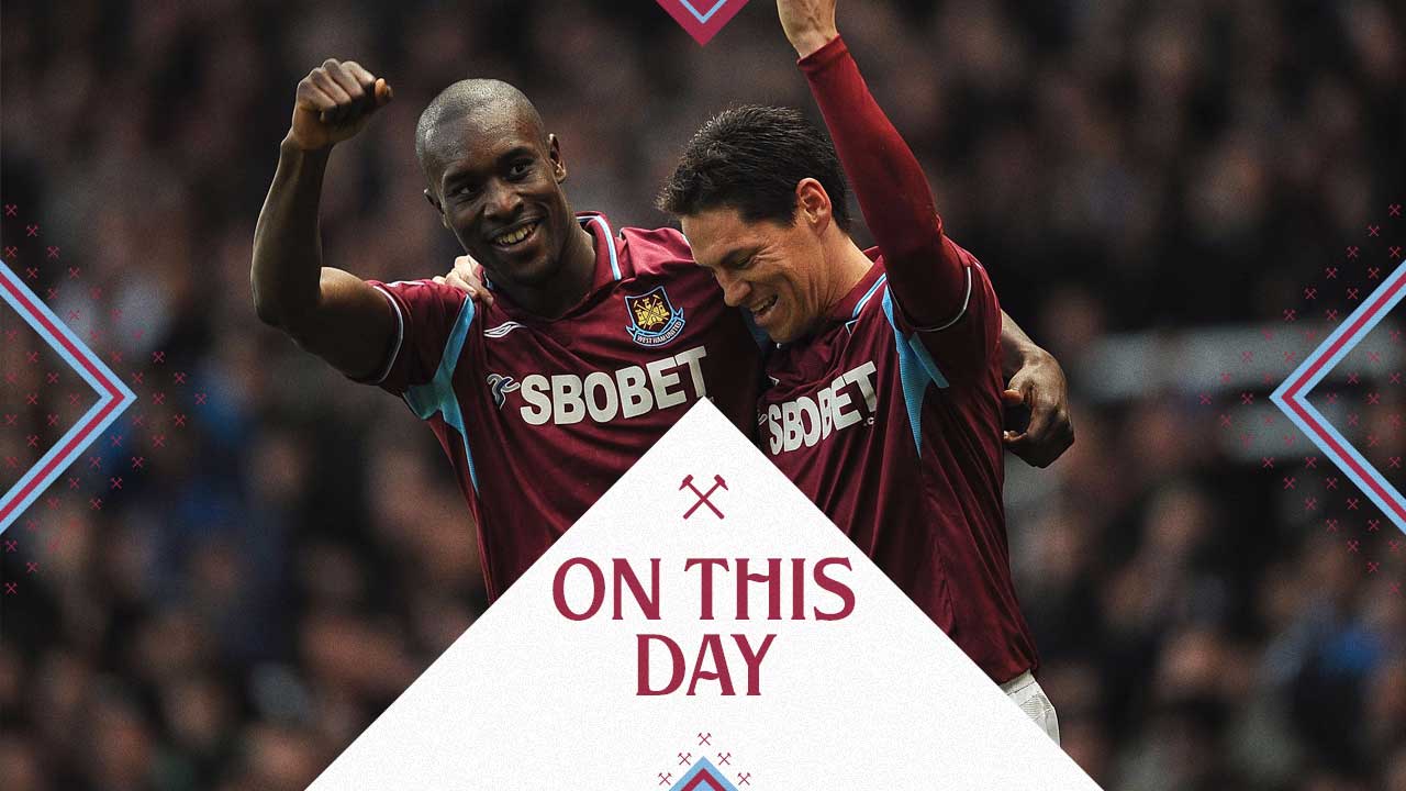 Carlton Cole and Guillermo Franco celebrate scoring against Hull City in February 2010