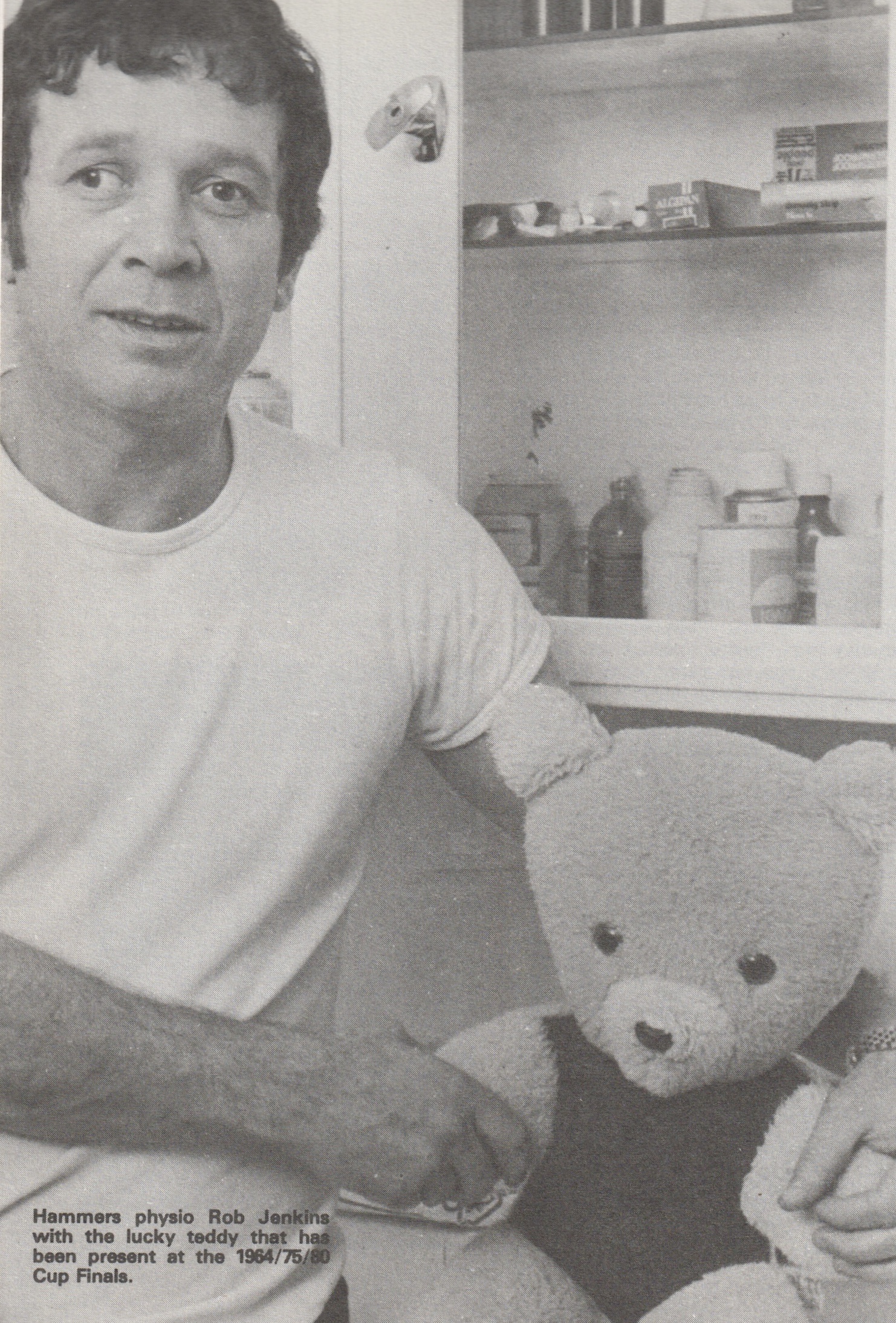 Rob and his teddy bear won three FA Cups with the Hammers!