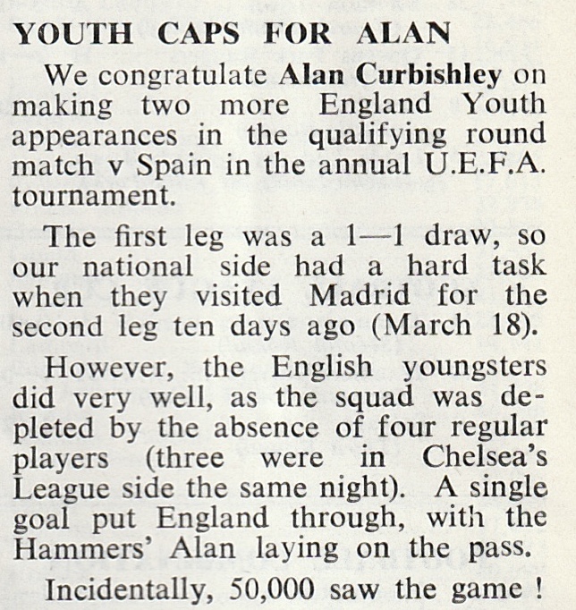 Alan Curbishley England youth report cutting