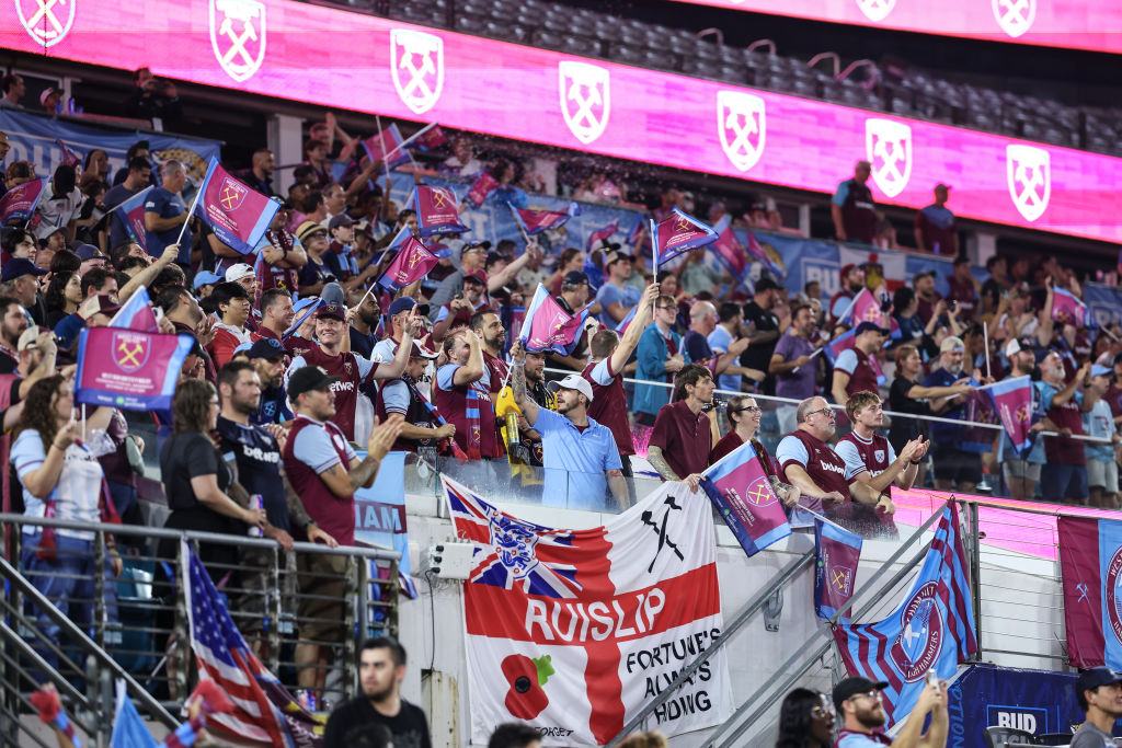 West Ham United supporters in Florida in summer 2024