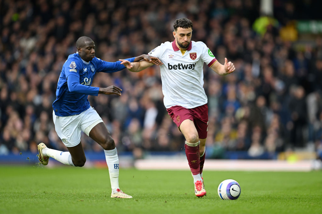 Match action at Everton