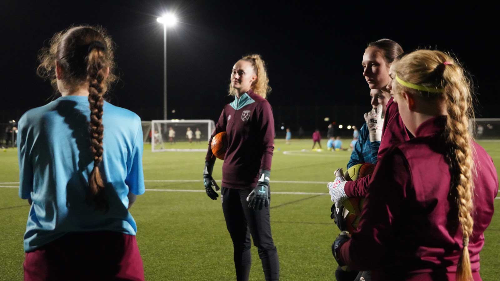 Kinga Szemik at the West Ham United Foundation