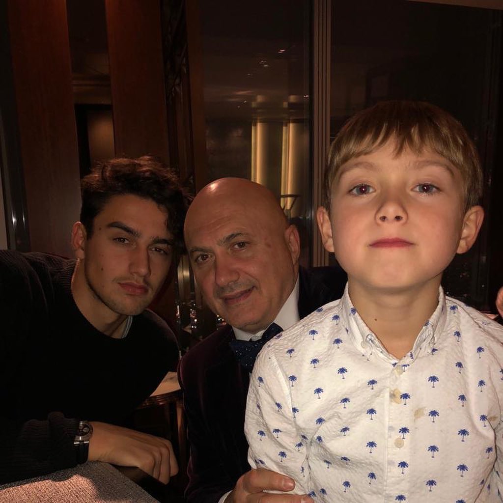 Maximilian Kilman with his father Alex and younger brother Michael