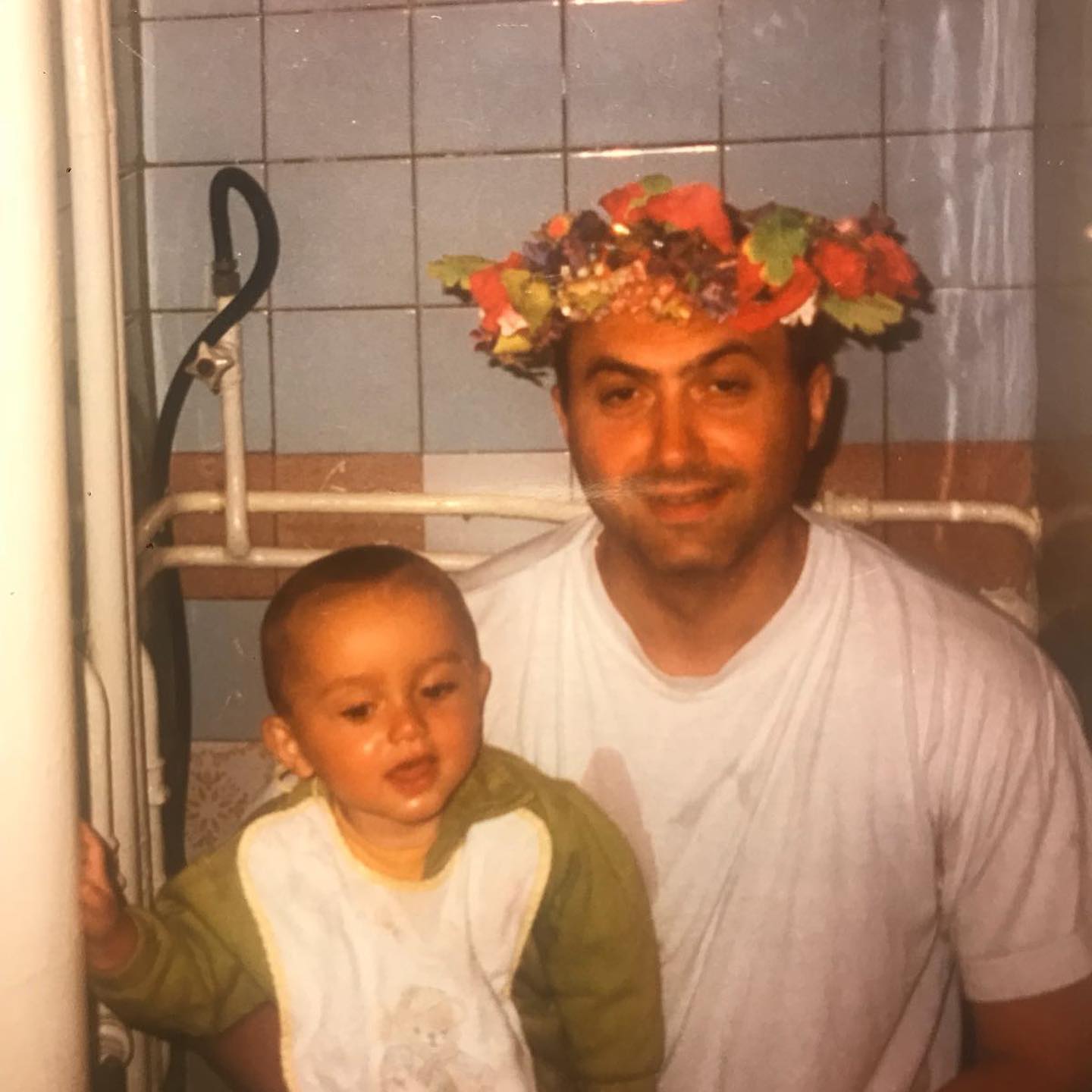 A baby Maximilian Kilman with his late father Alex