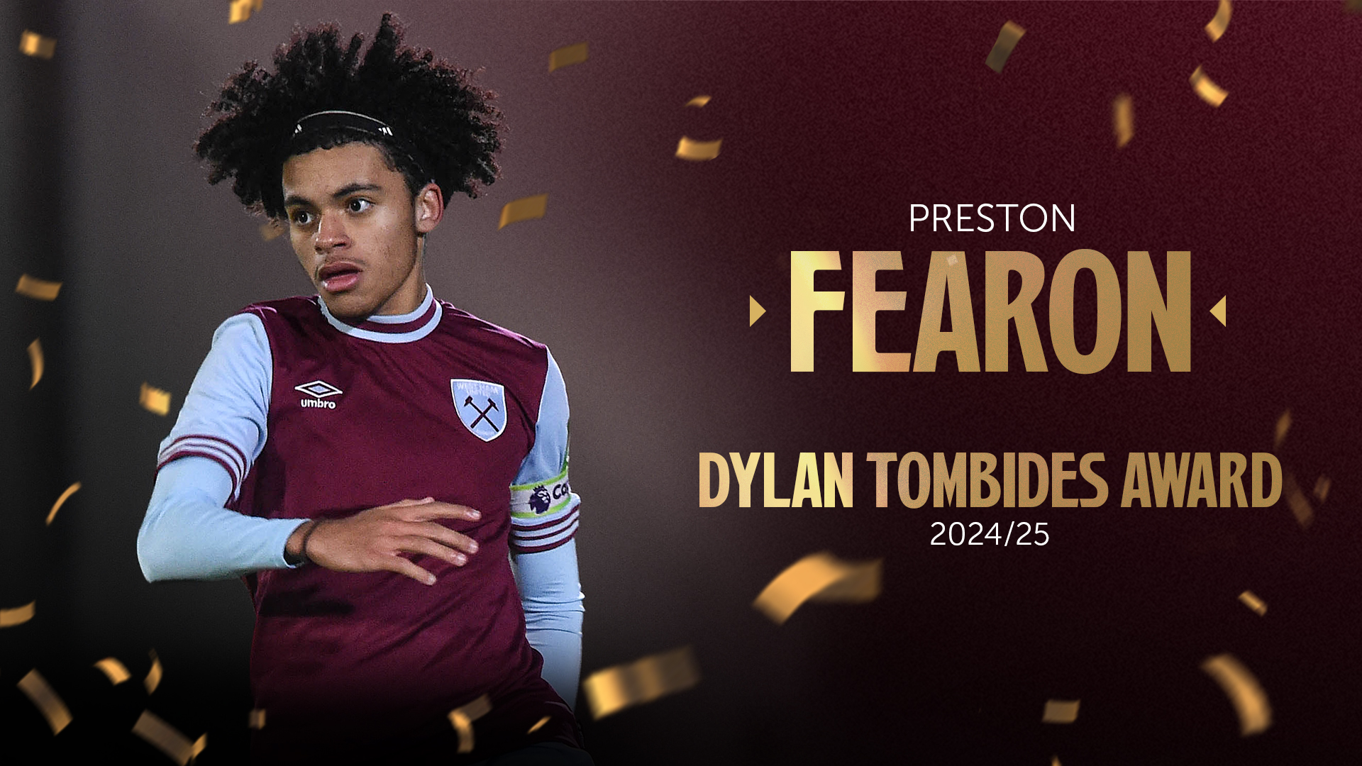 Preston Fearon wins Dylan Tombides Award