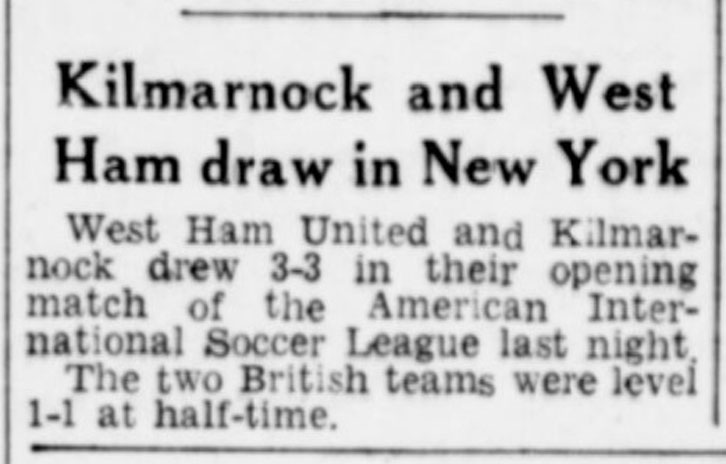 1963 International Soccer League
