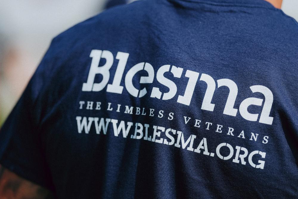 A Blesma t-shirt in training