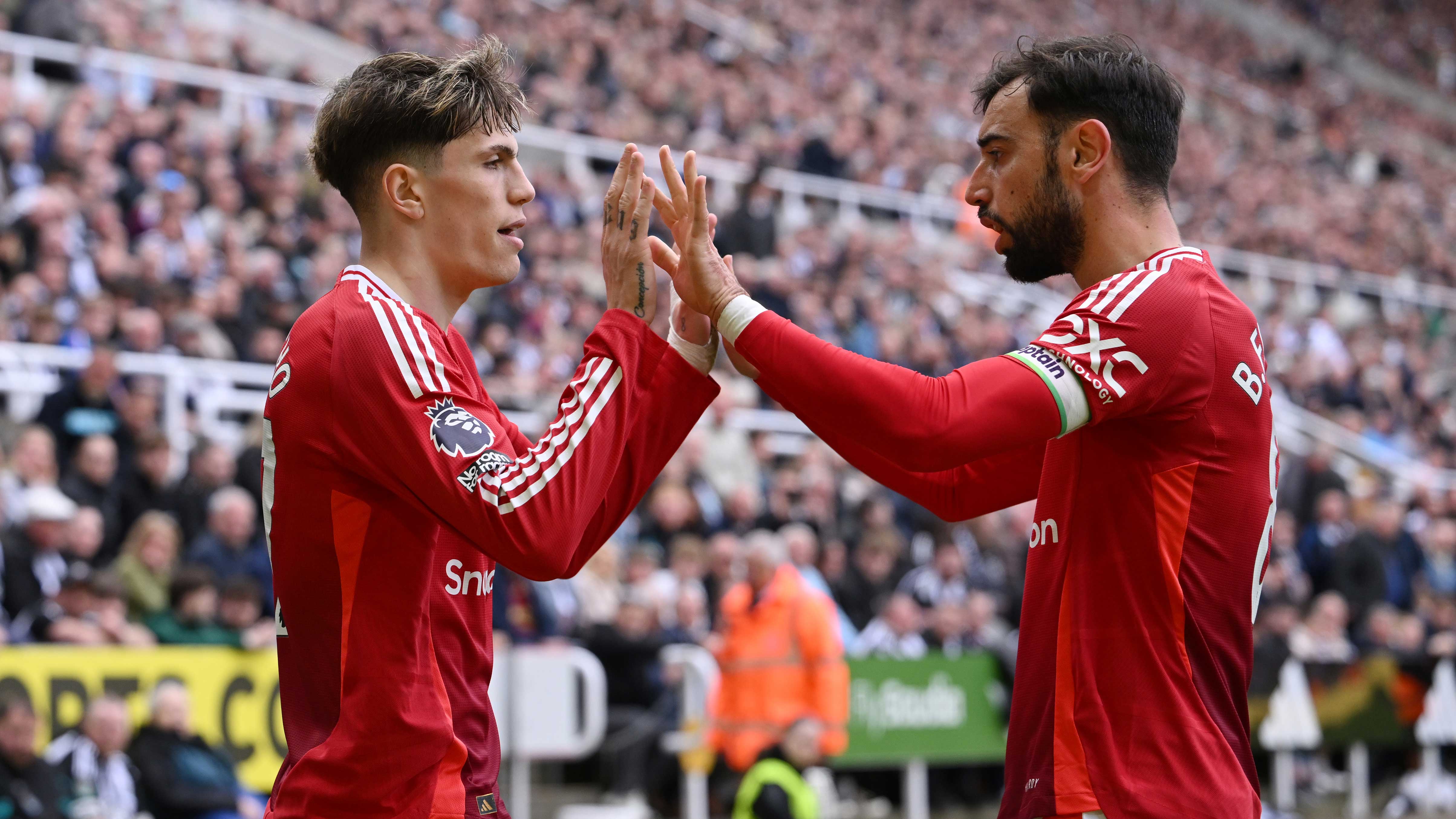 Alejandro Garnacho and Bruno Fernandes