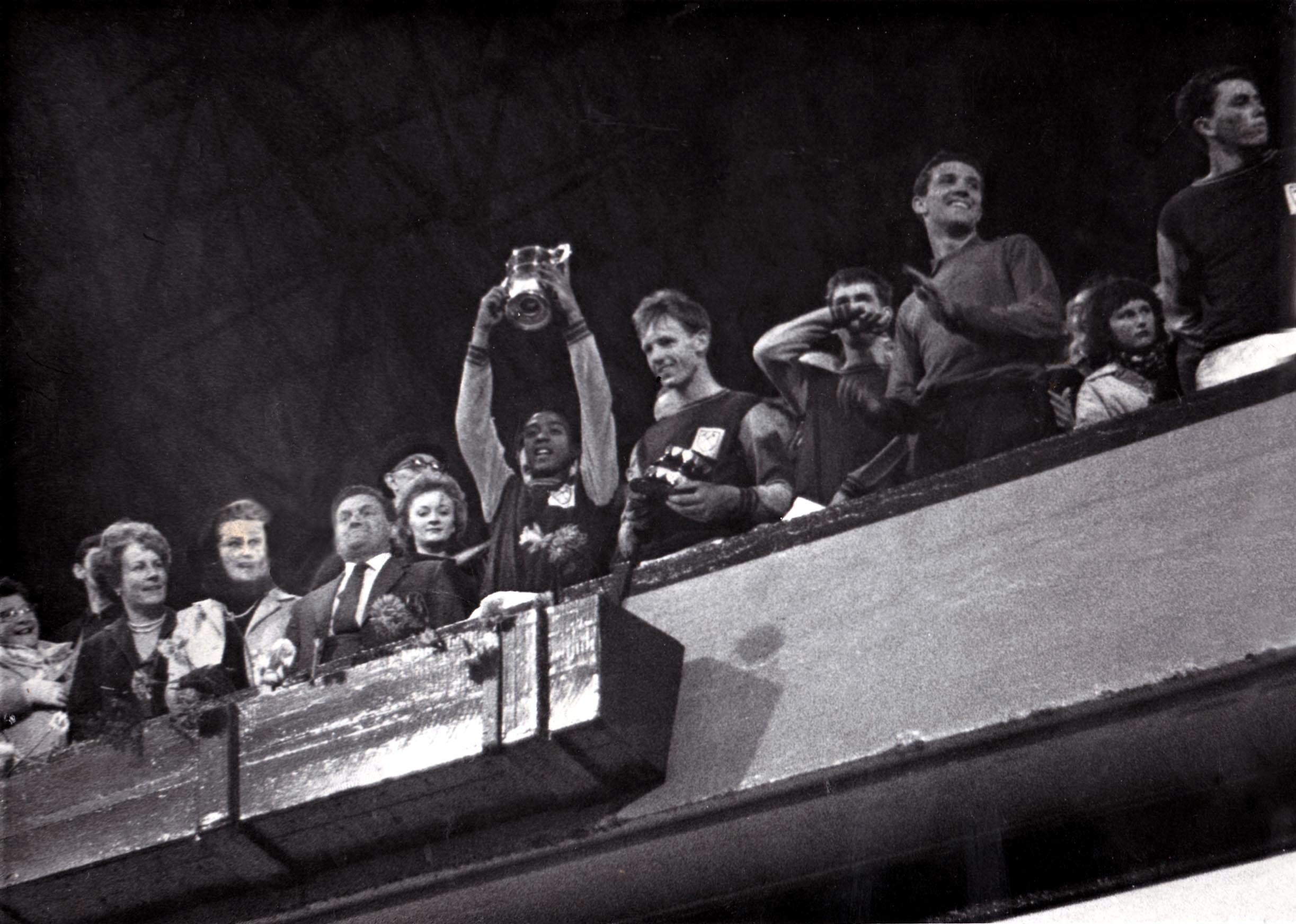 John Charles raises the FA Youth Cup in 1963