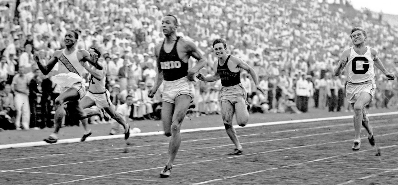 Jesse Owens won the 100m and 200m US Olympic trials at Downing Stadium in 1936