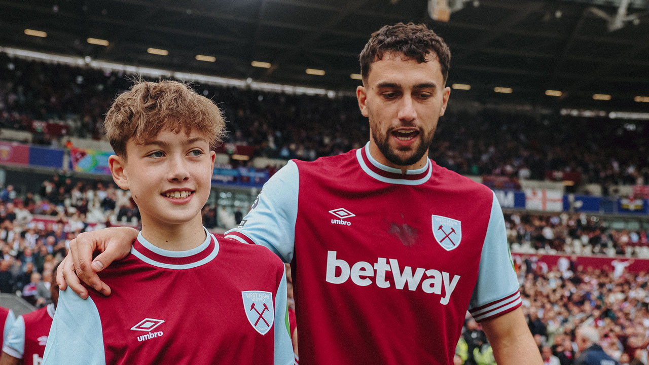Maximilian Kilman was joined by his little brother at London Stadium on Sunday.