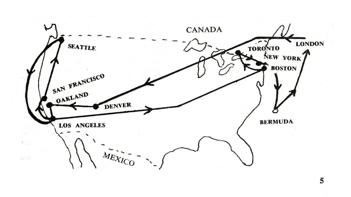 1971 US Tour route