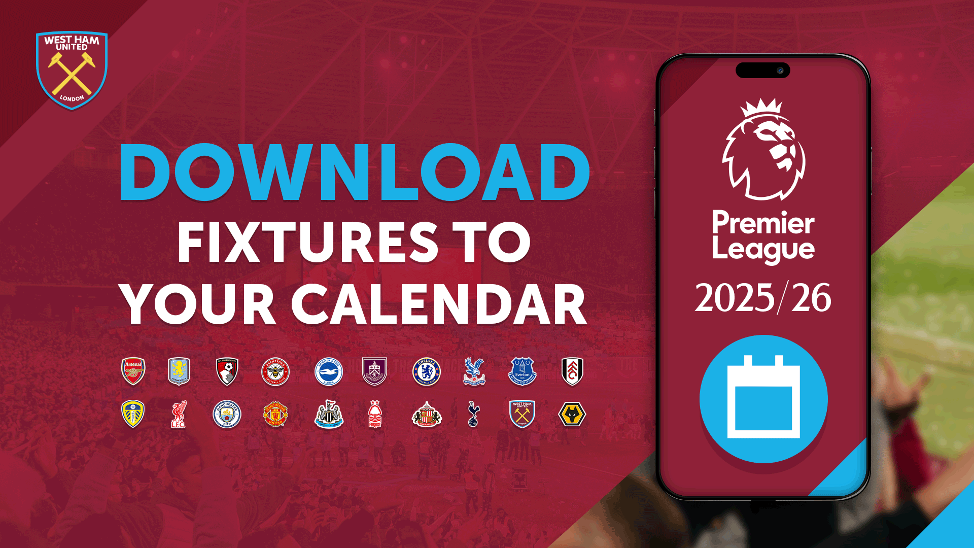 Download fixtures to your calendar