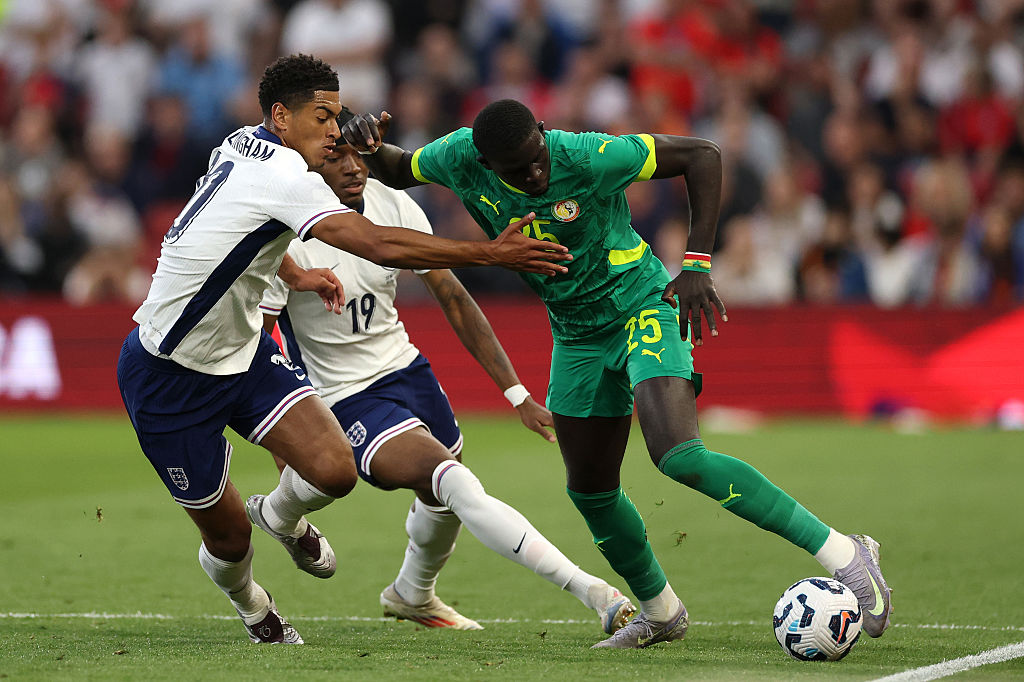 El Hadji Malick Diouf in action for Senegal against England