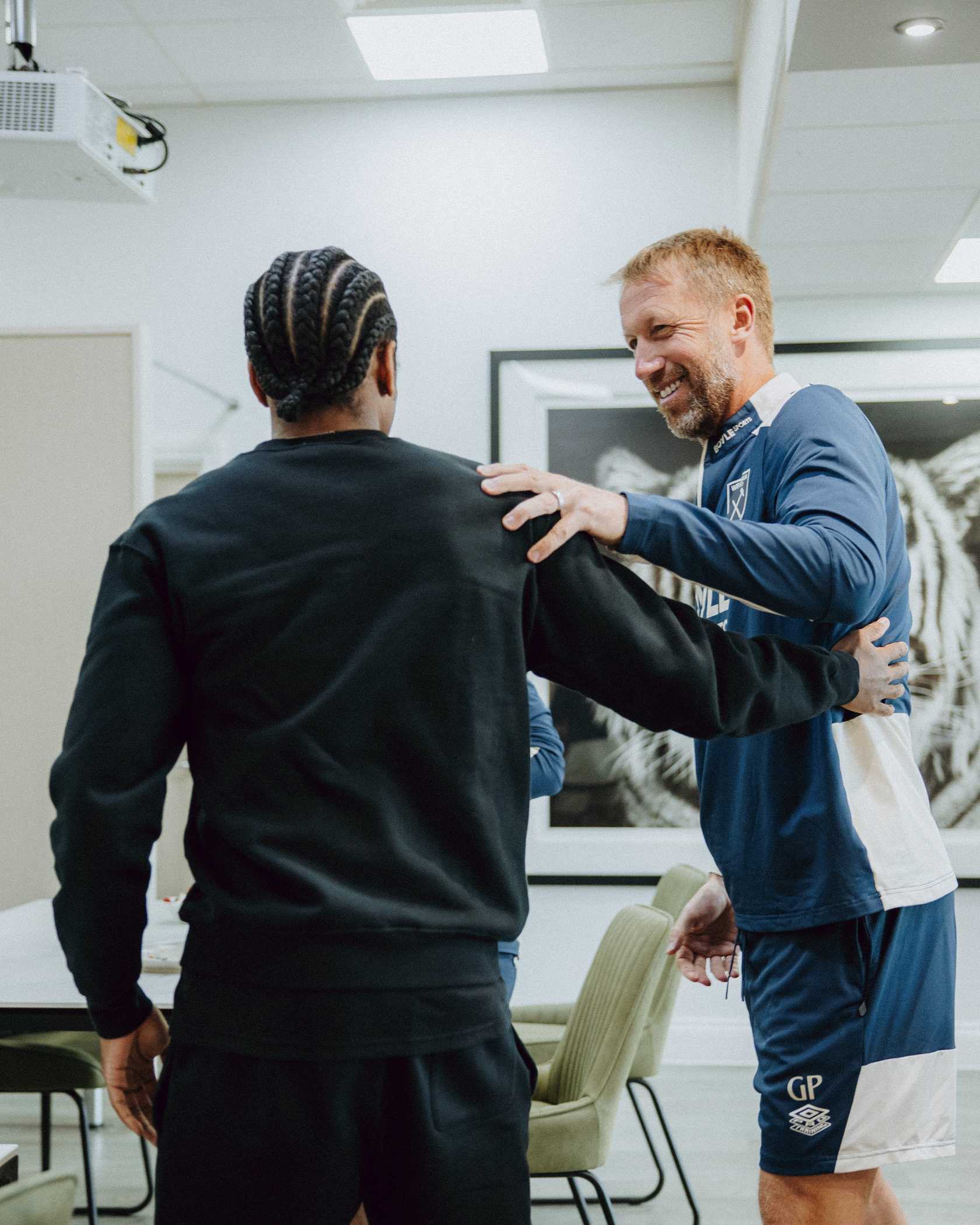 Graham Potter with Kyle Walker-Peters