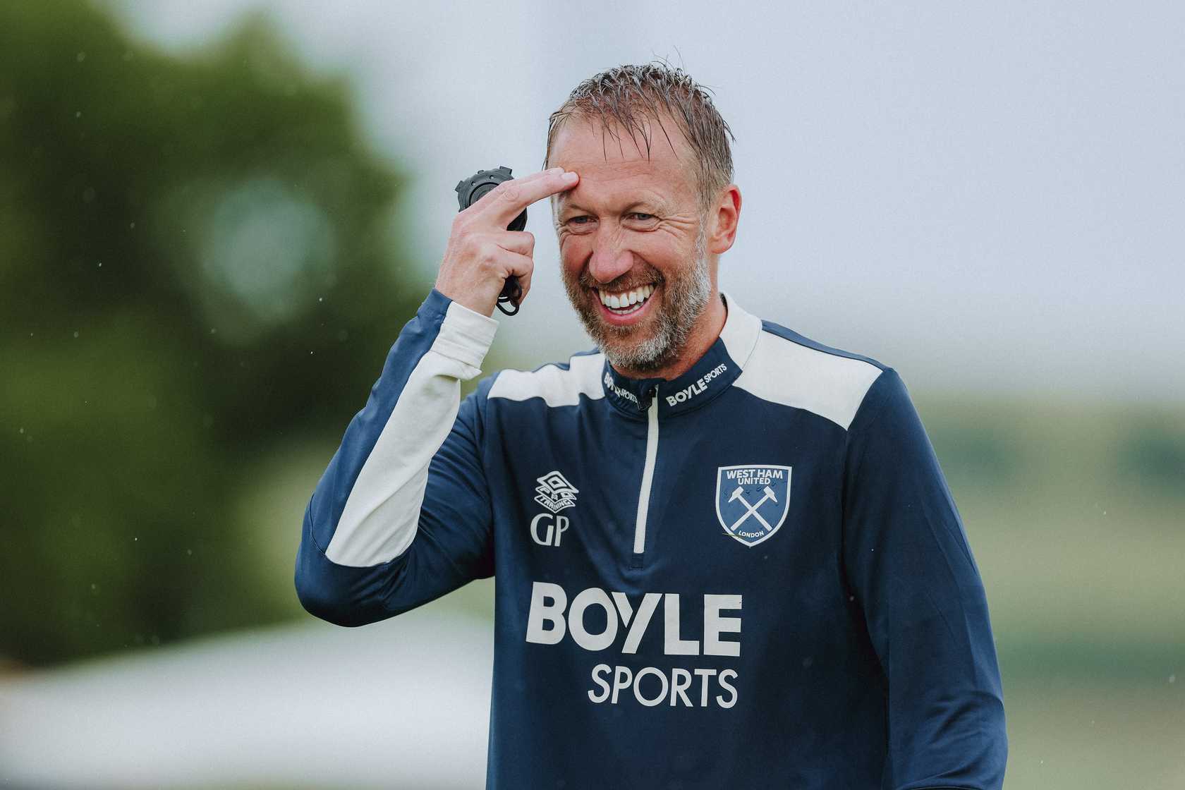 Graham Potter in training