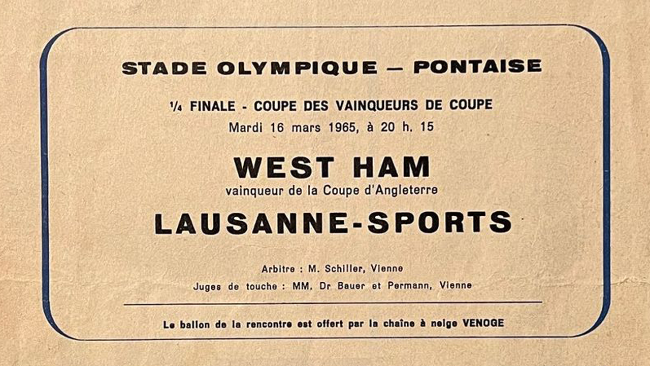 Lausanne programme cover