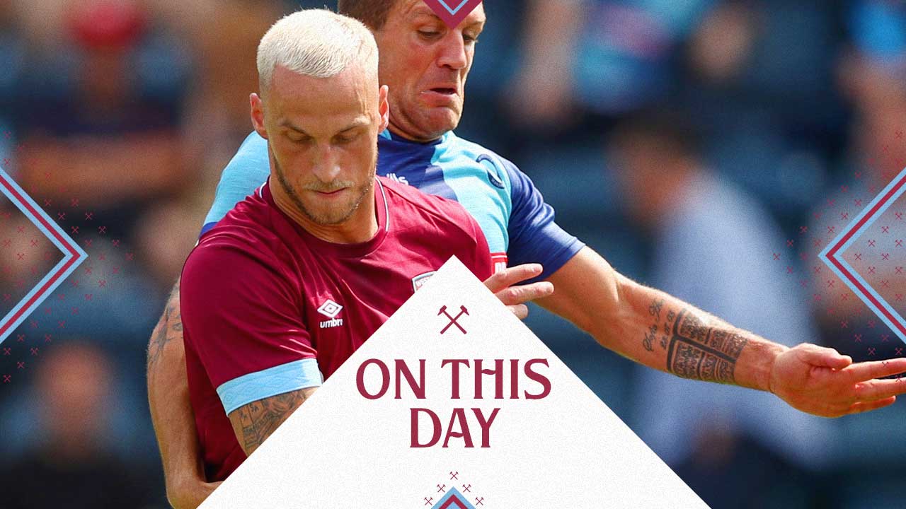Marko Arnautović in action at Wycombe Wanderers in 2018