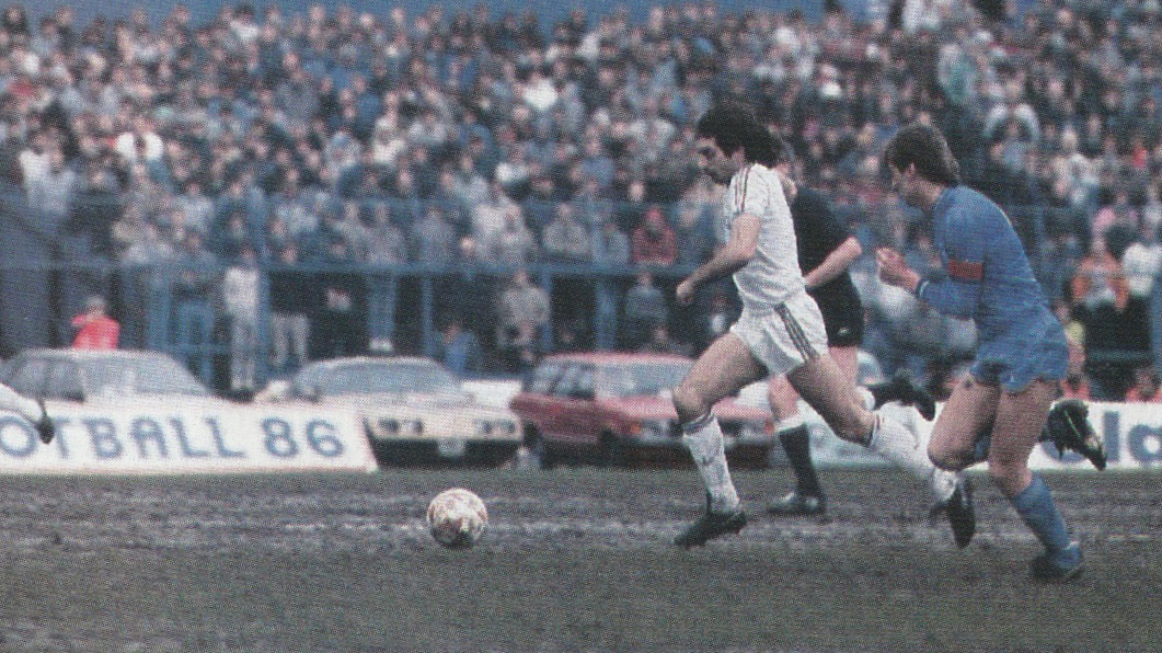 Alan Devonshire in action at Chelsea in April 1986