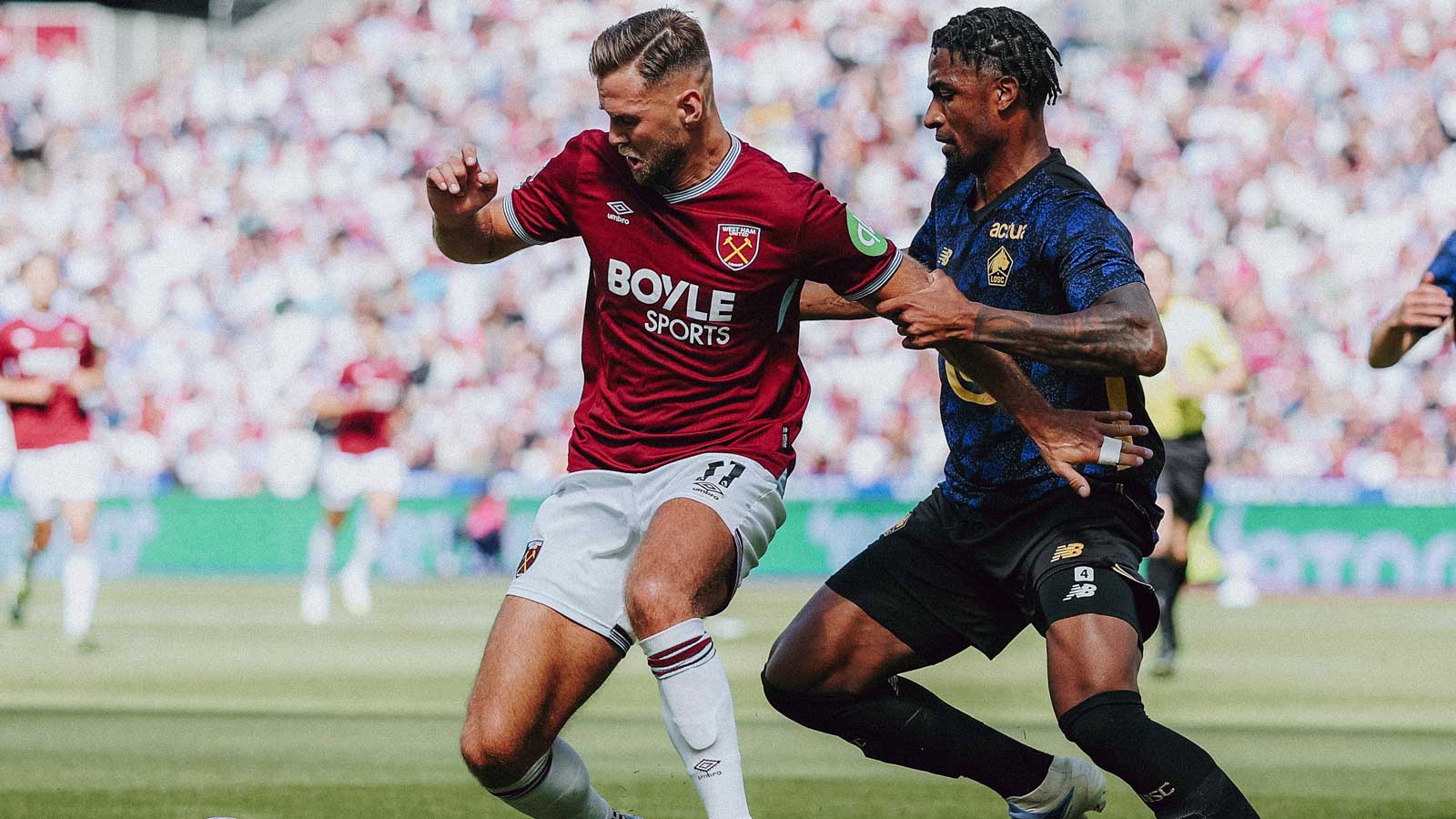 West Ham in action against Lille
