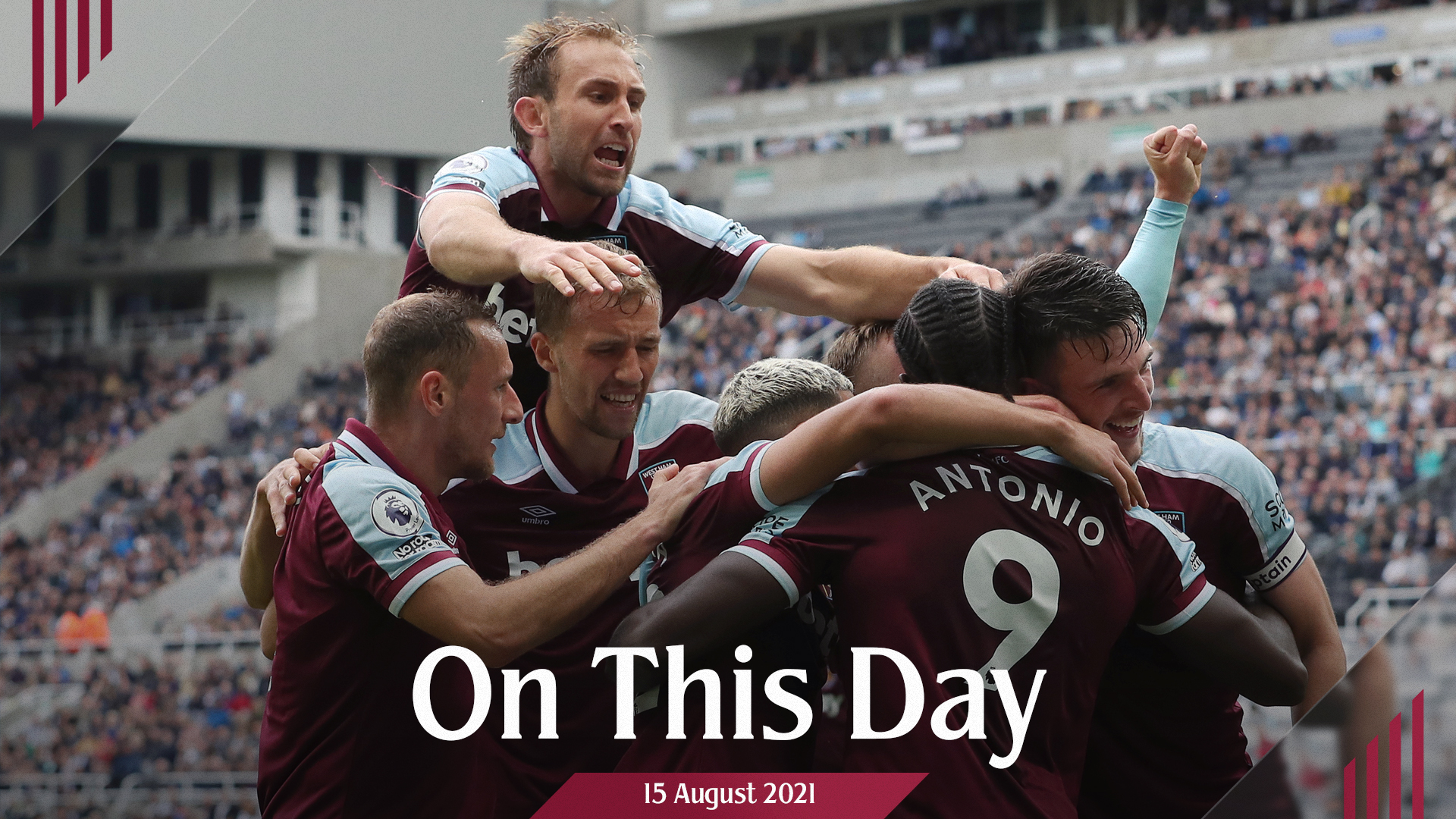 The Hammers celebrate at Newcastle in August 2021