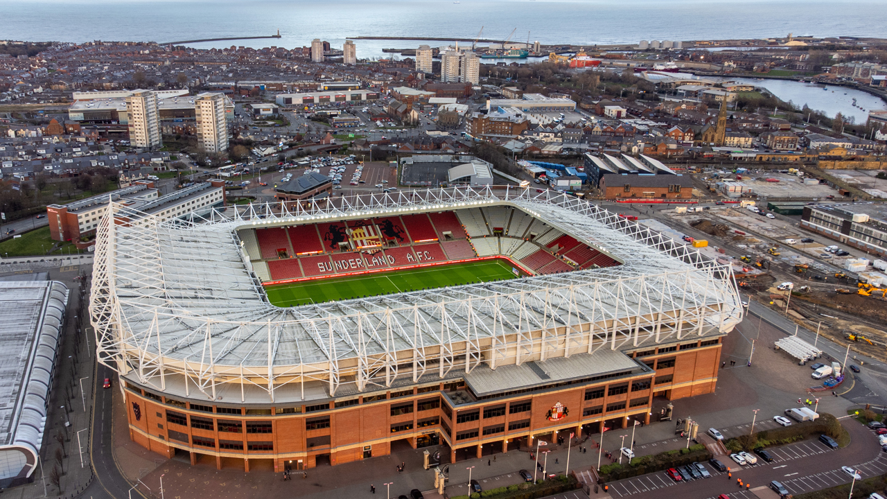 The 49,000-capacity Stadium of Light has dominated the Sunderland skyline since 1997