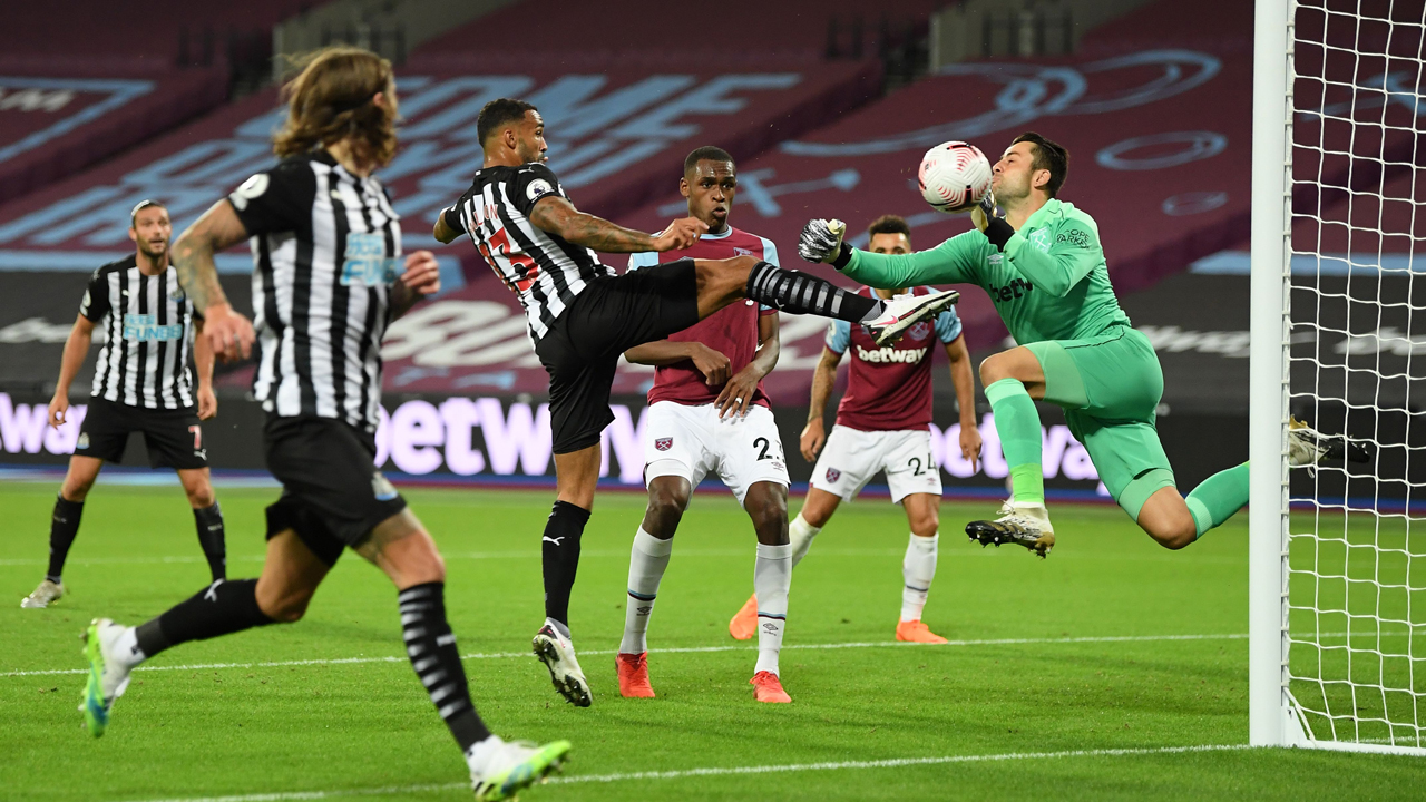 Callum Wilson scores on his debut for Newcastle at West Ham