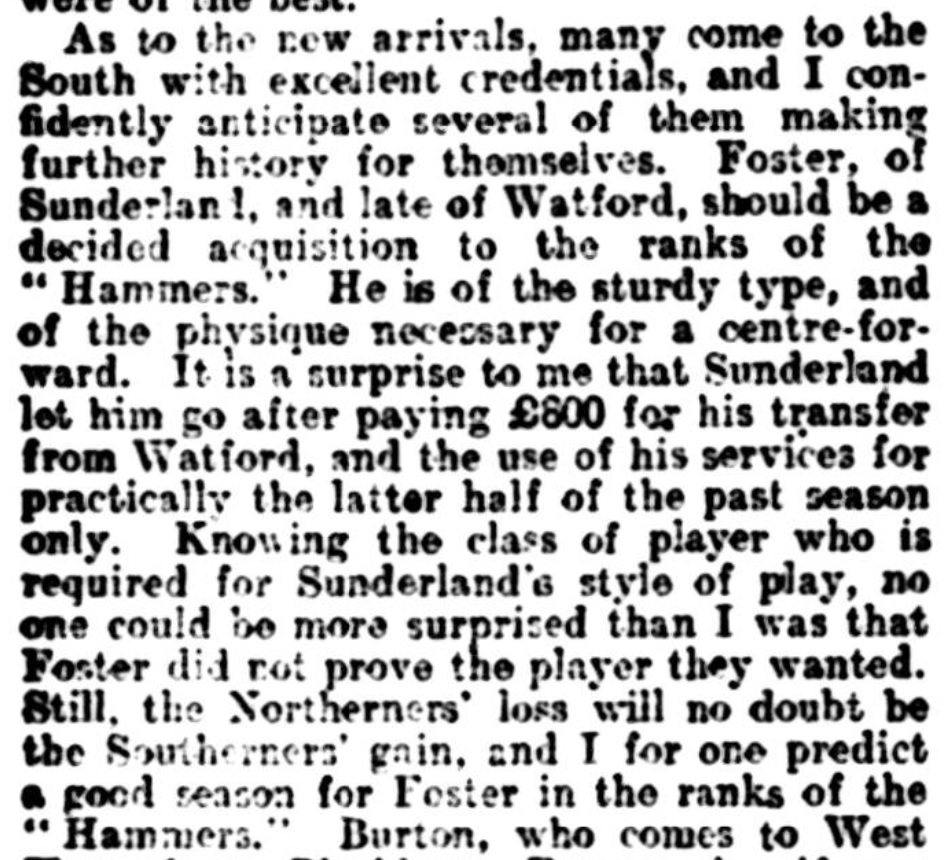 Athletic World, Cycling and Football Chat reports Jack Foster's arrival
