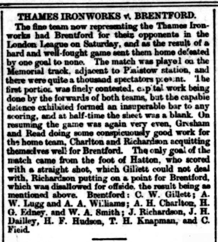 Middlesex County Times 18 September 1897