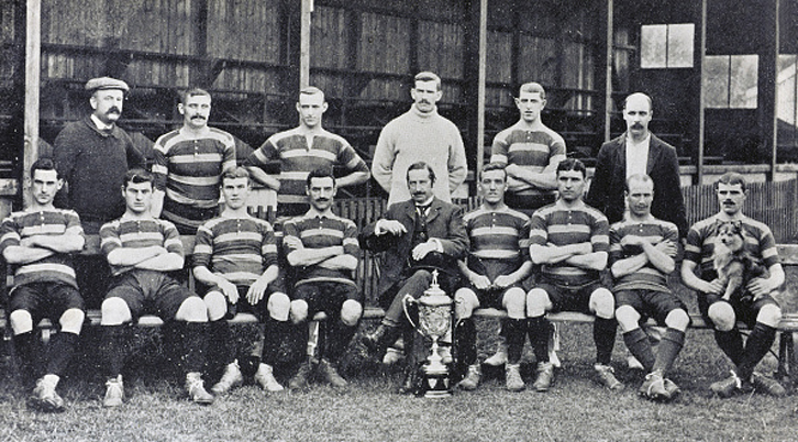 Jack Foster (front row, fourth from right) in Watford colours