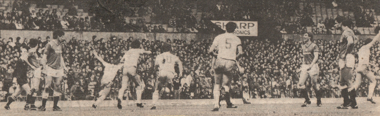 Pike celebrates scoring with a memorable header in the FA Cup fifth-round victory at Old Trafford