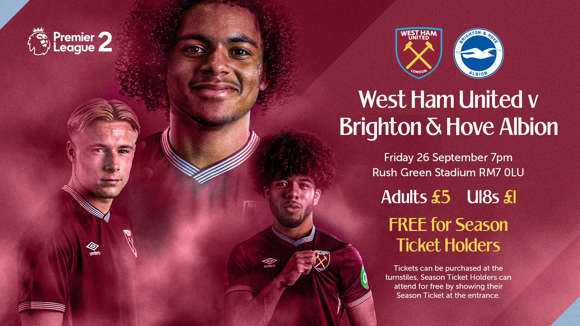 West Ham United U21s v Brighton