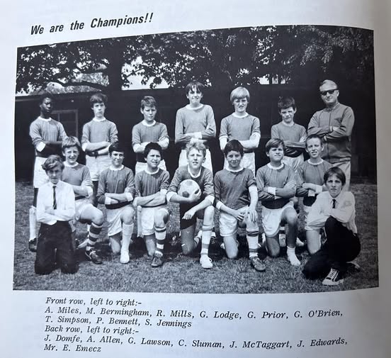 John Domfe in his school team
