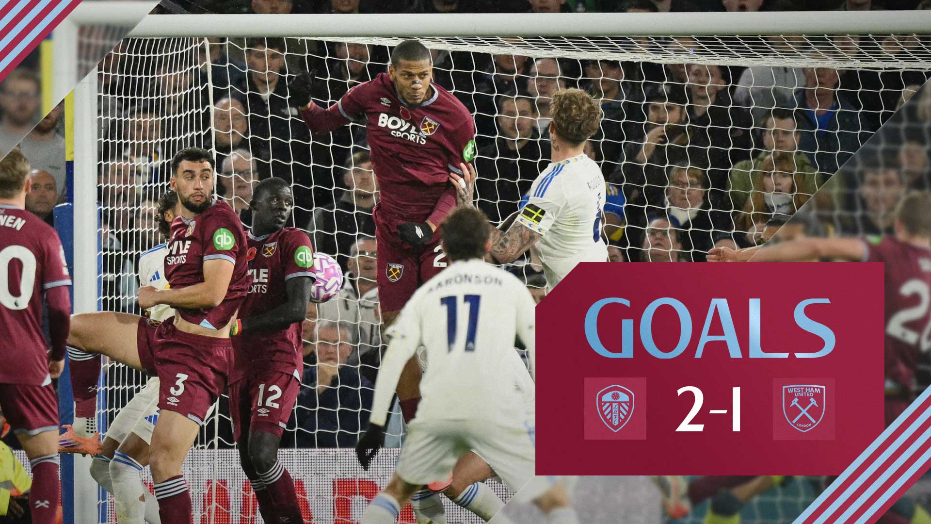 Joe Rodon scores for Leeds against West Ham