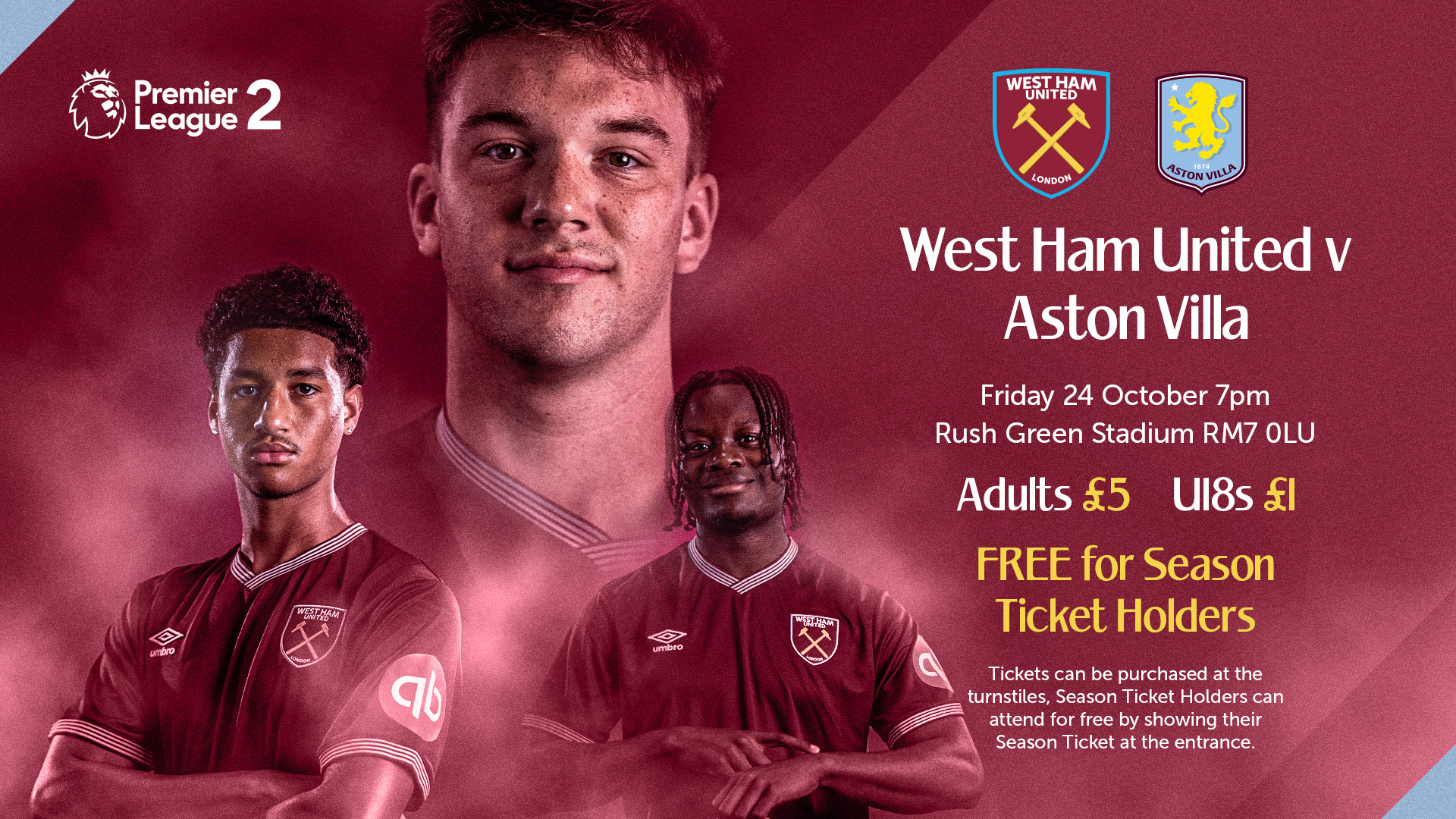 U21s v Aston Villa