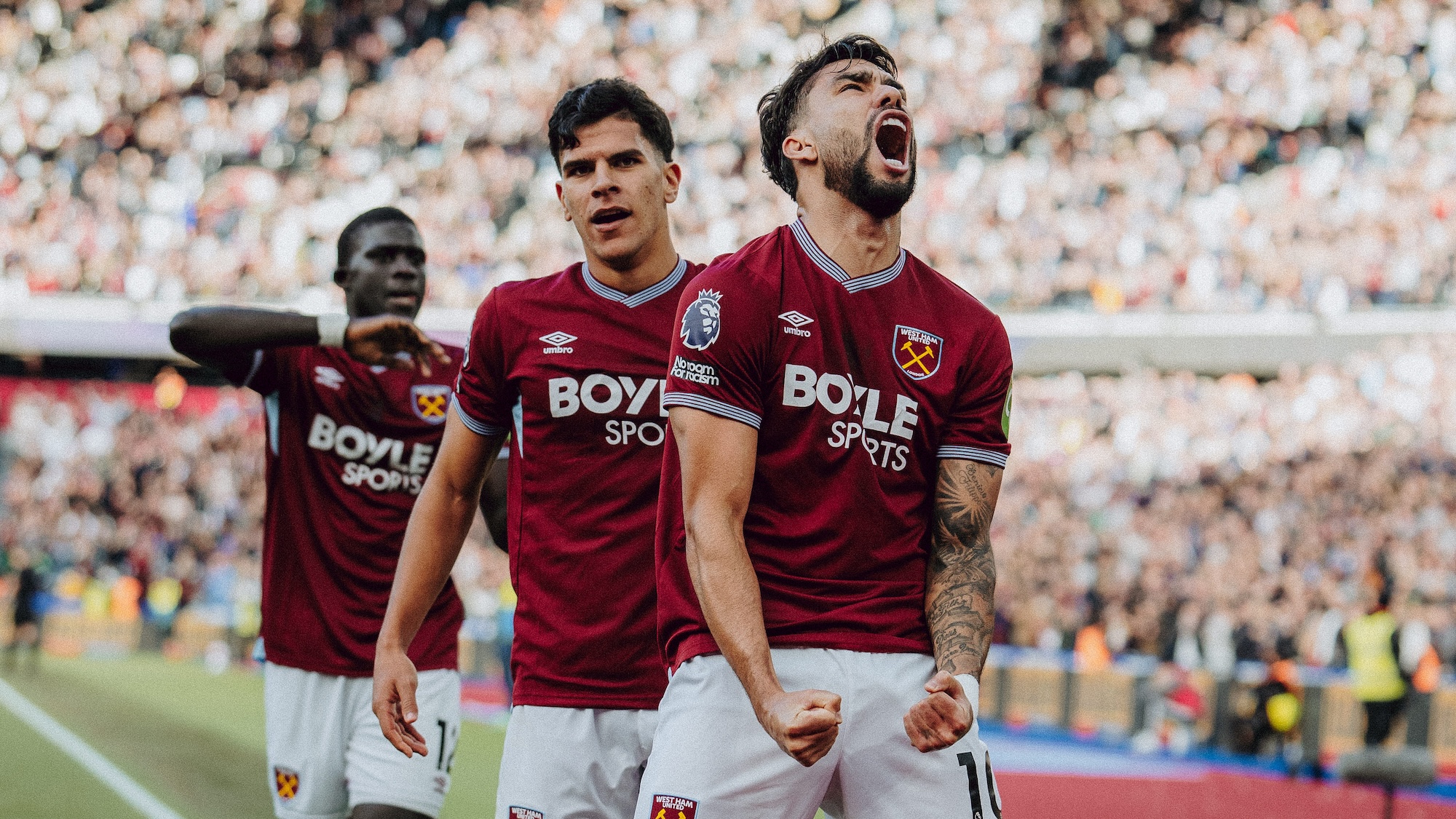 Lucas Paquetá celebrates goal v Newcastle