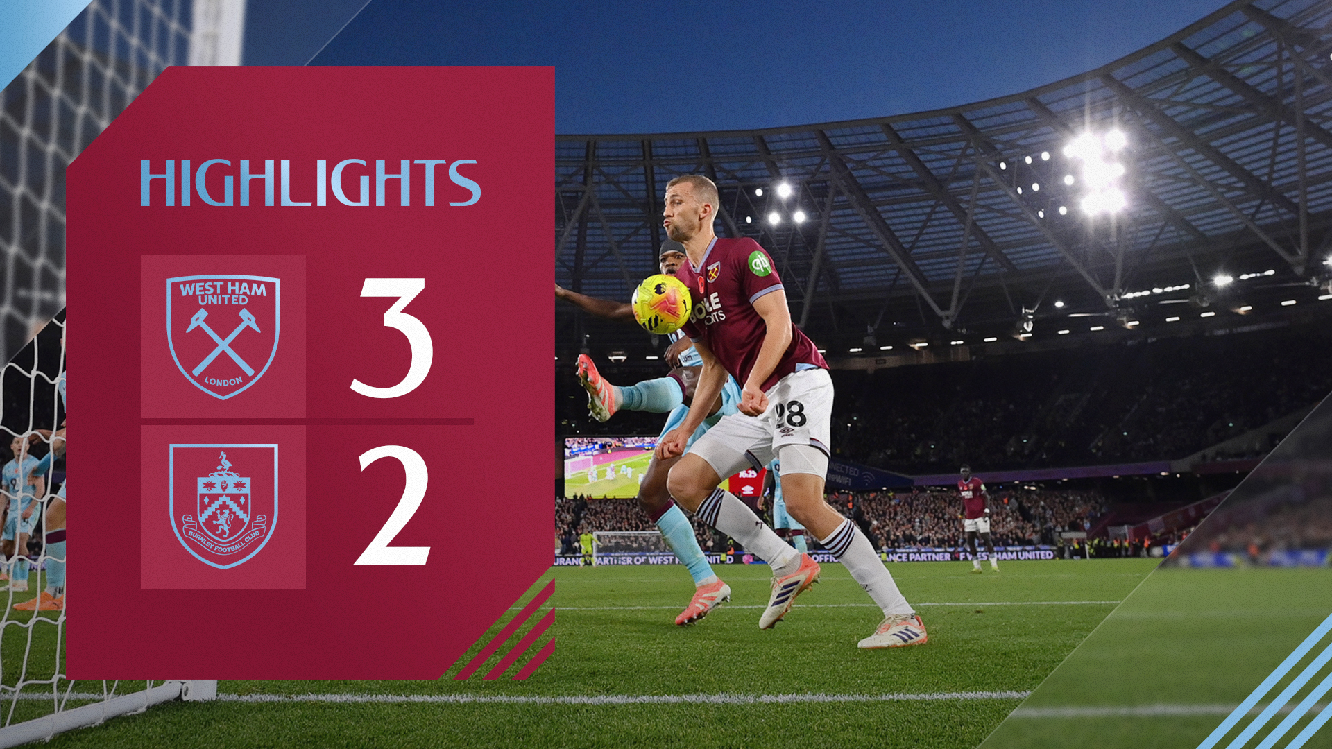 Tomáš Souček scores against Burnley