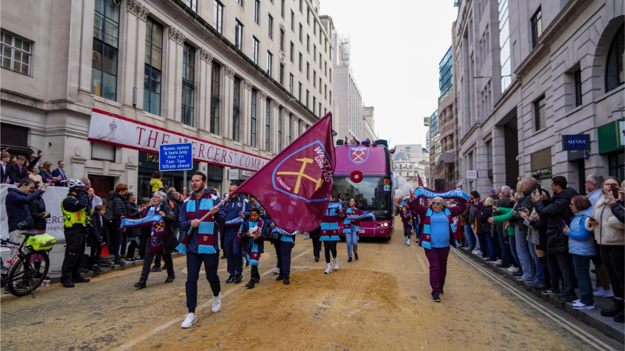 Flagbearer and Ambassador Matt Jarvis leads the way