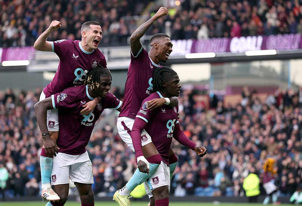 Burnley players celebrate