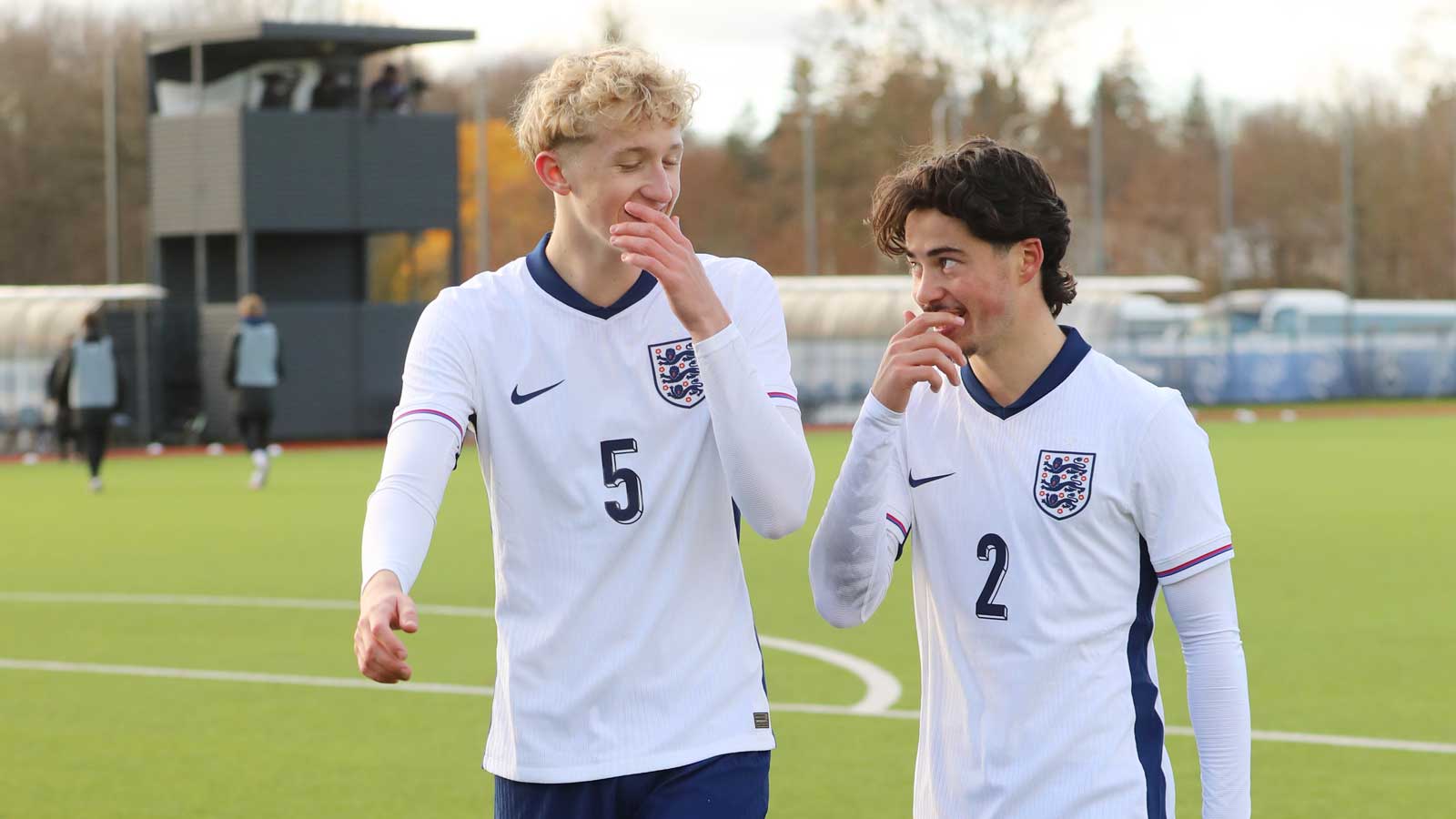 Airidas Golambeckis in action for England U19s against Latvia