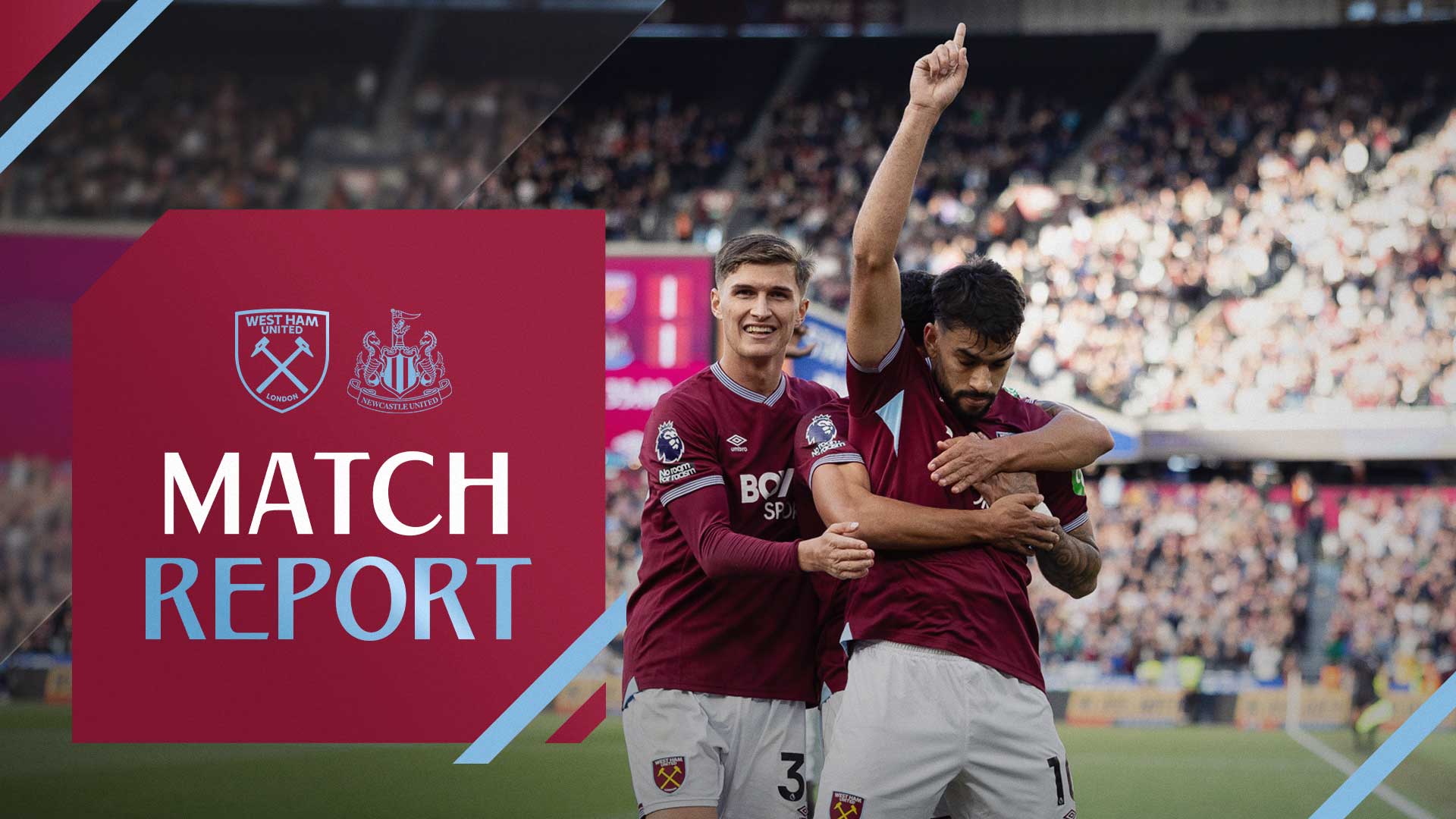 Lucas Paquetá celebrates scoring against Newcastle