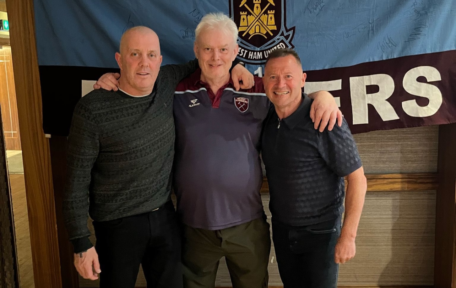 Peter O’Prey with Julian Dicks and Mark Ward