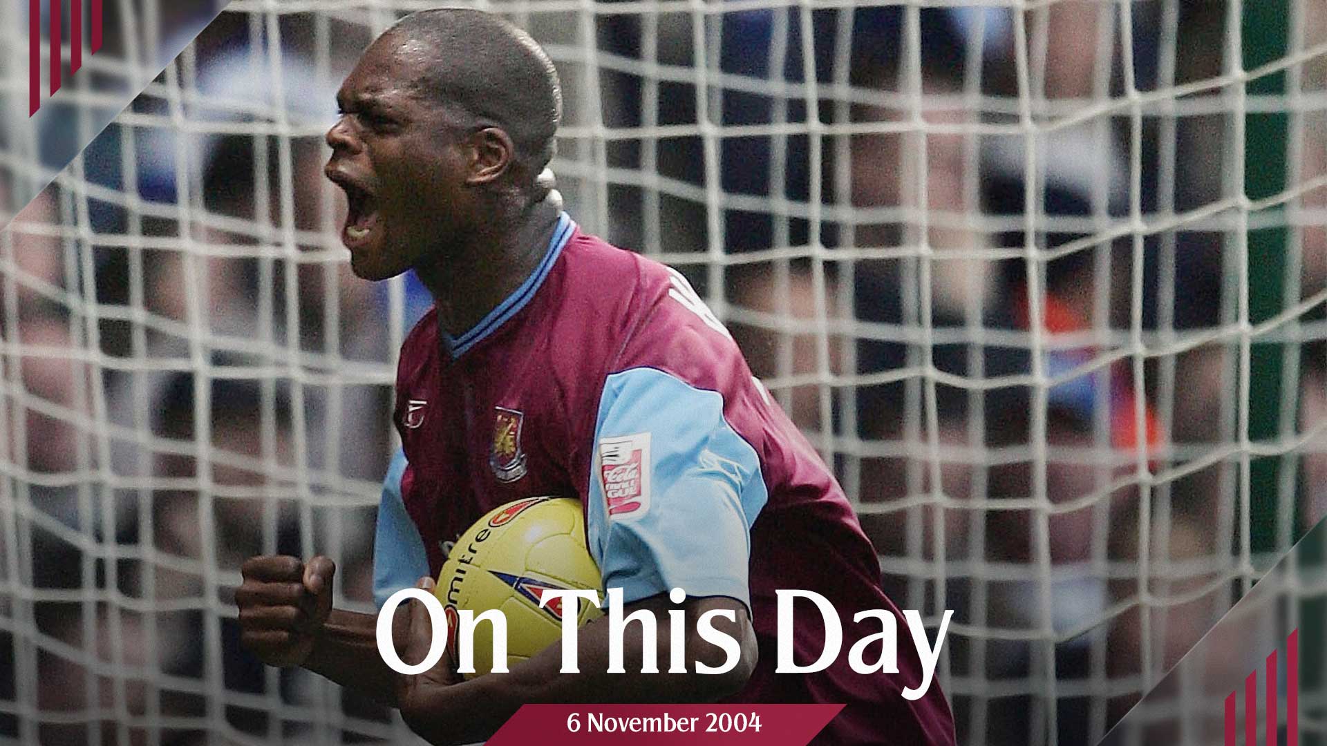 Marlon Harewood celebrates scoring against QPR in 2004