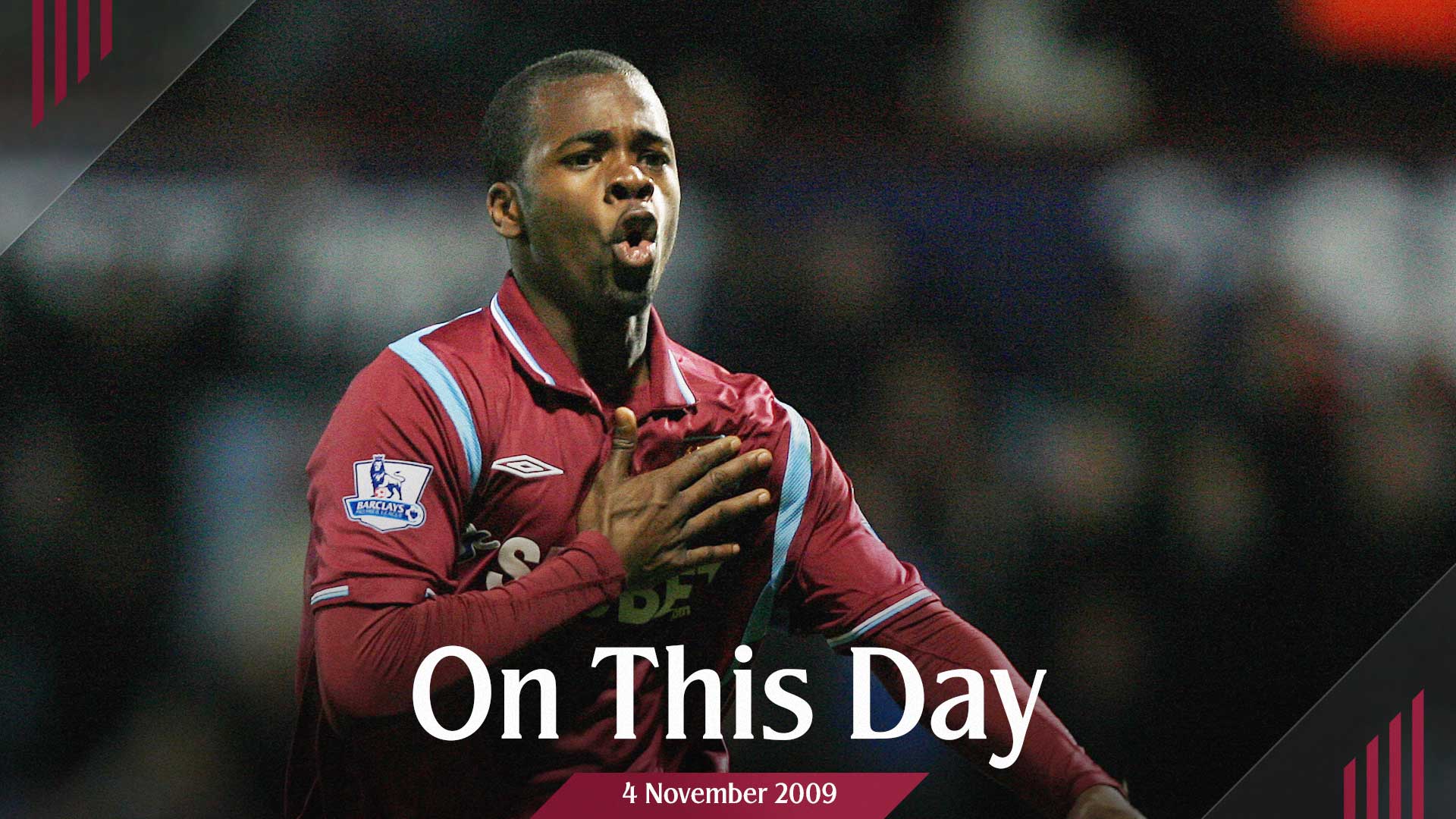 Zavon Hines celebrates scoring against Aston Villa in 2009