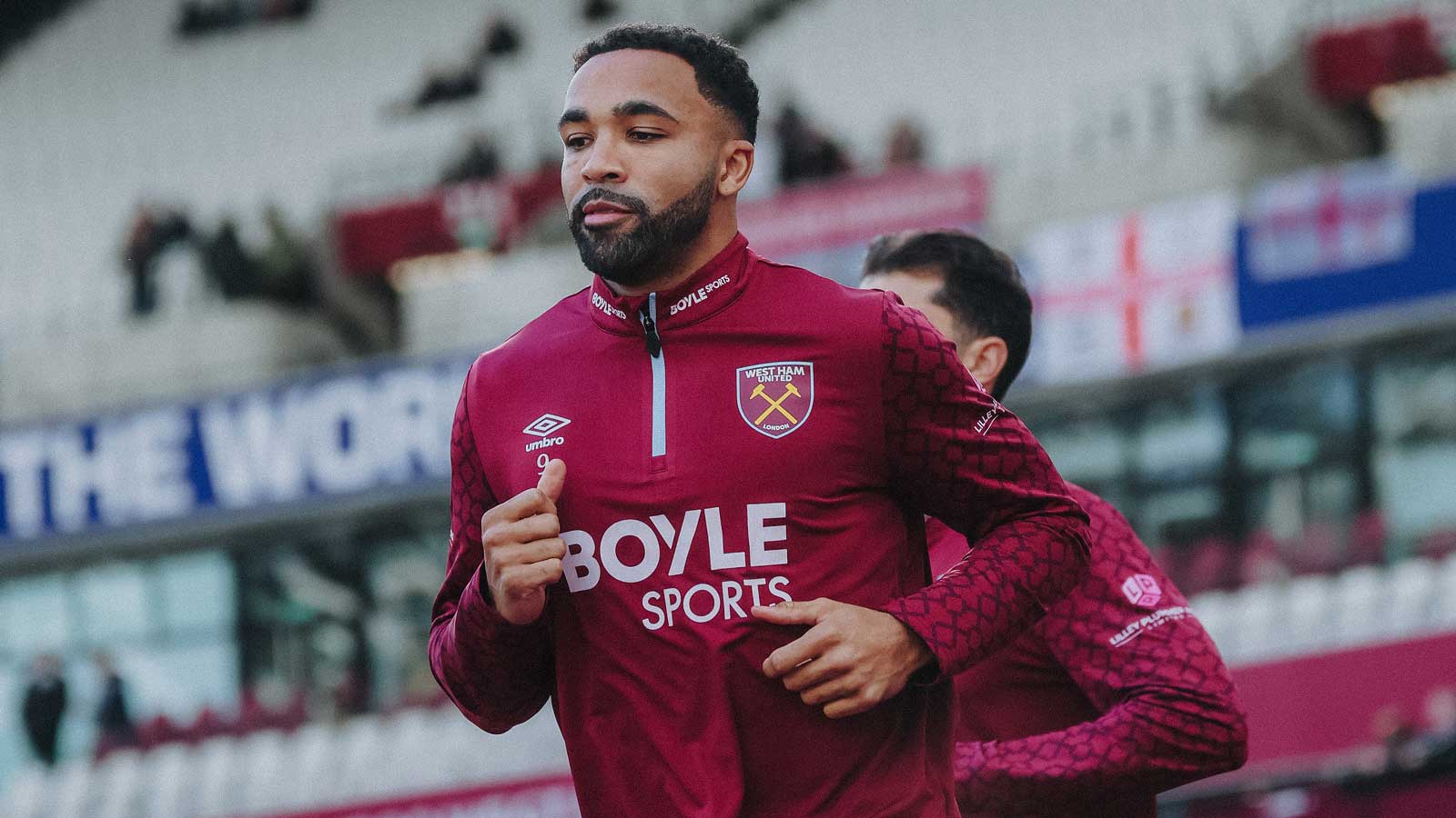 Callum Wilson warms-up ahead of the game against Newcastle