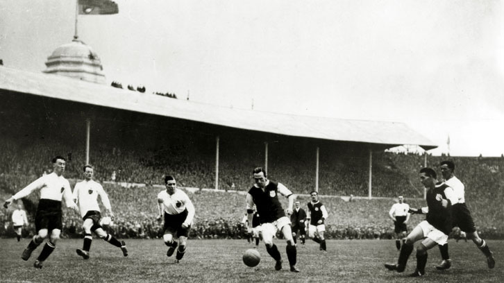 Action from the 1923 FA Cup final