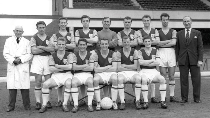 Malcolm Pyke (back row, far right) with his West Ham United teammates in 1957/58