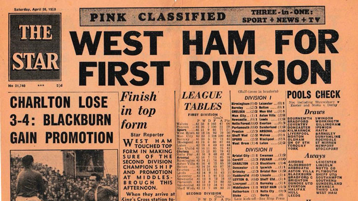 'The Dream of a Lifetime' - Ted Fenton's West Ham United secure their return to the top-flight