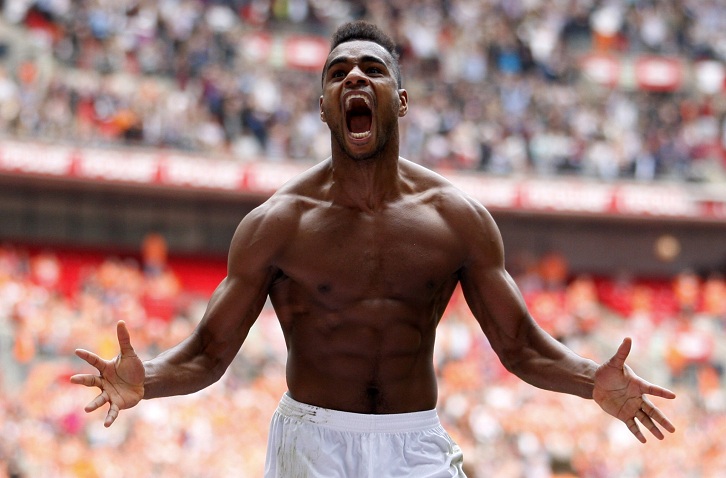 Ricardo Vaz Te celebrates his late winner in unique style