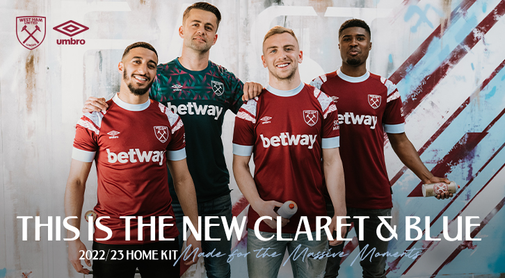 Jersey Umbro West Ham United FC Away Jersey 2022-2023 - Fútbol Emotion